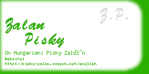 zalan pisky business card